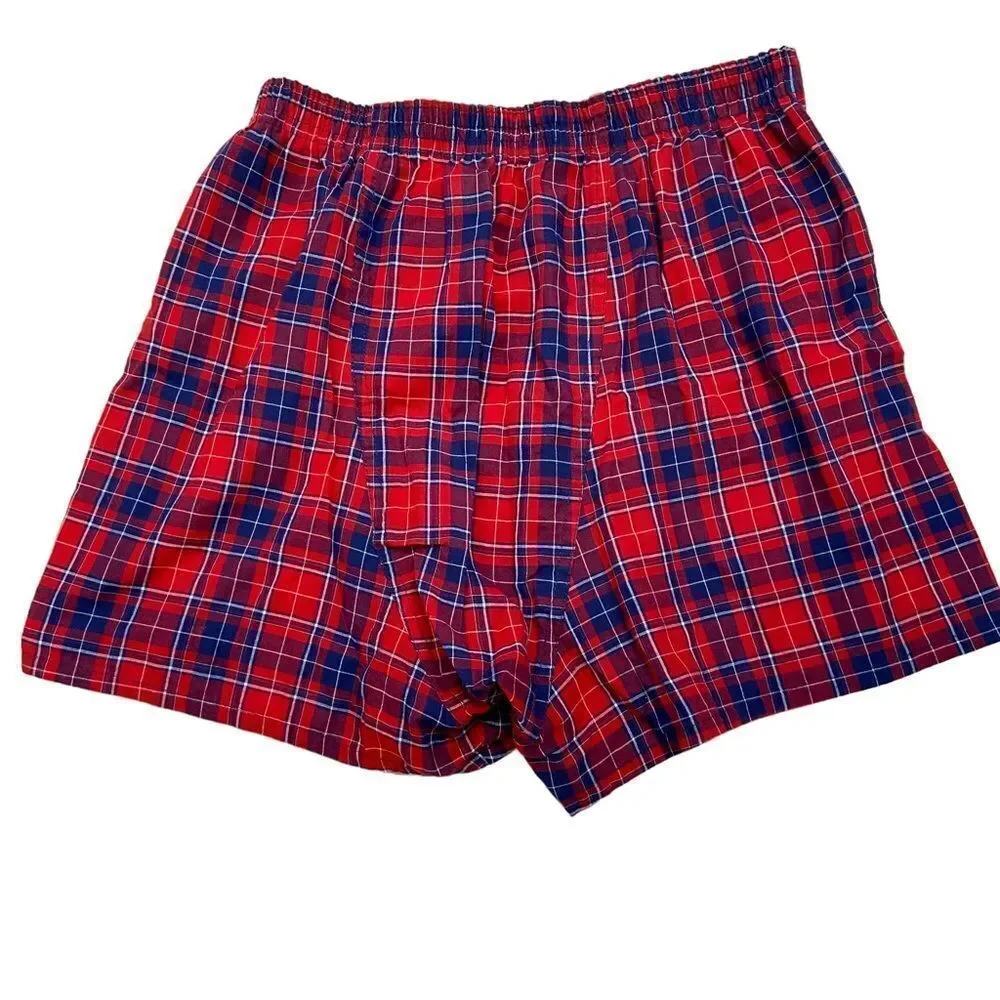 Lot of three Pairs Mens‎ Fruit of the Loom Plaid Loose Fit Boxer Shorts Small